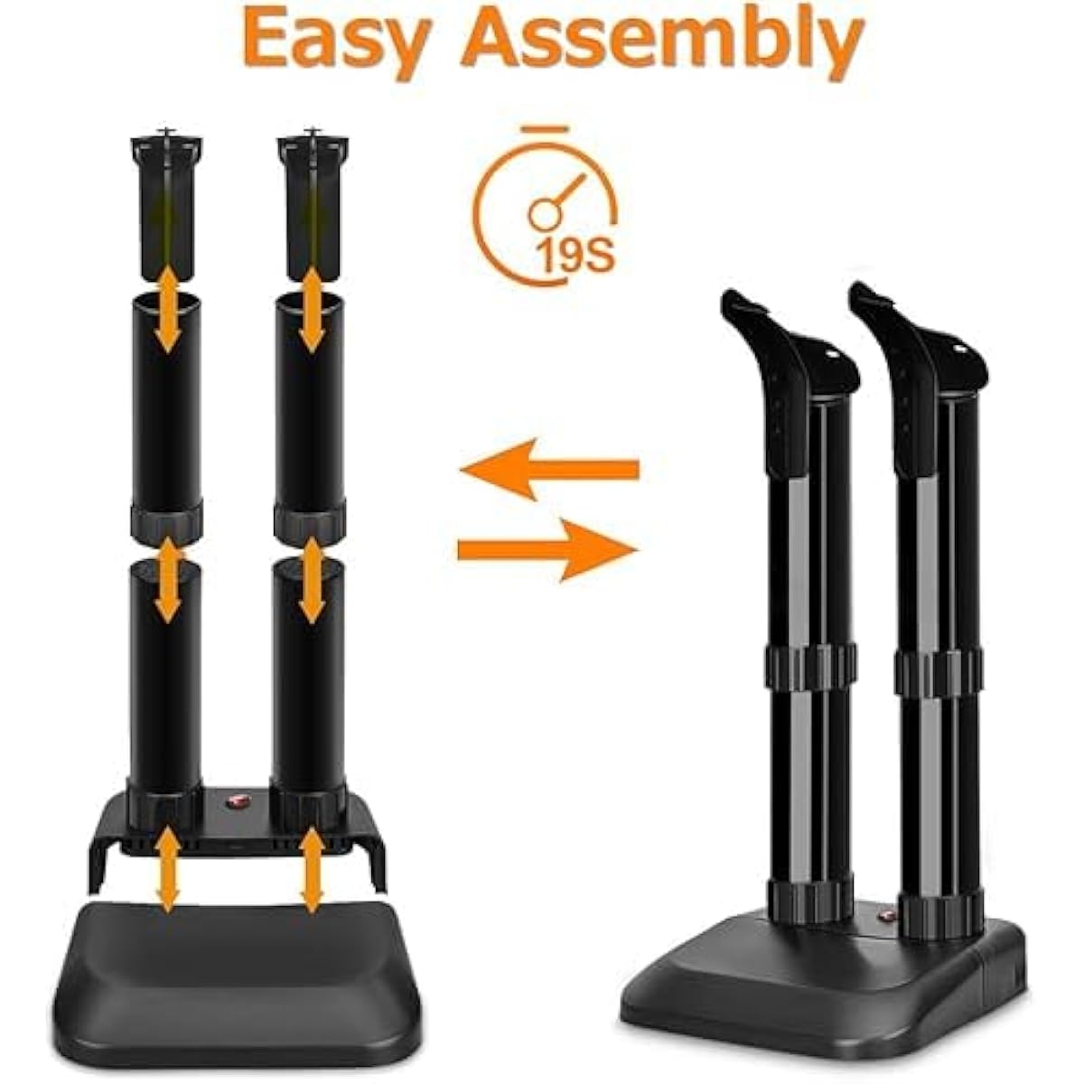 TRUSTECH Electric Boot Dryer - Shoe Dryer with Switch Control, Fast Drying and Overheat Protection, Constant Temperature & Super Quiet, Suitable for Snow Boots, Socks and Shoes