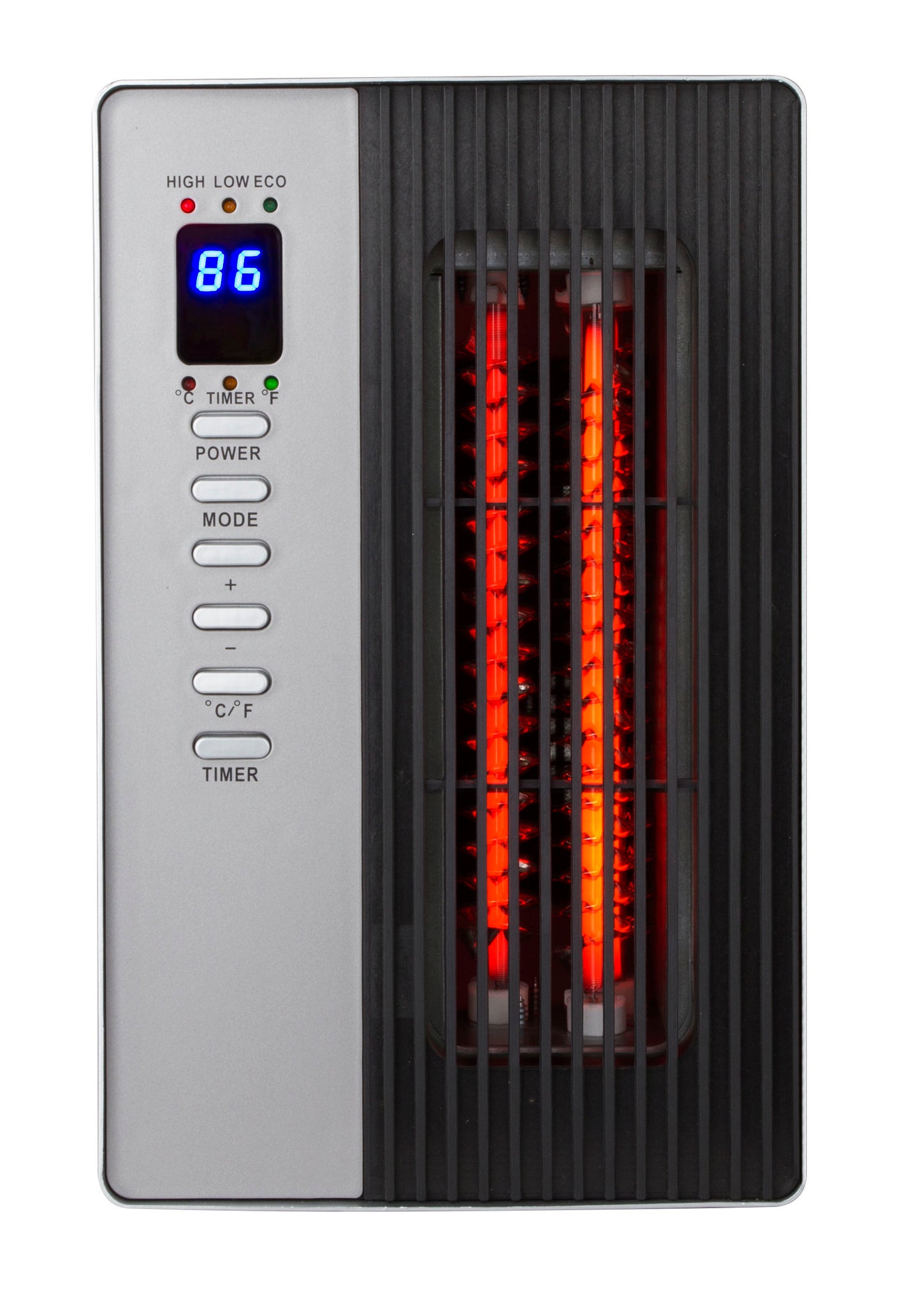 Electric Radiant Space Heater, 1500W Infrared Heater with 3 Modes, Energy Saving, Timer Setting, Remote Control, Tip-Over & Overheat Protection for Indoor use,Black