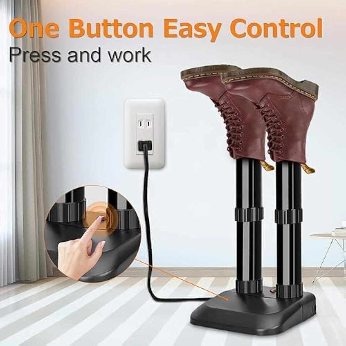 TRUSTECH Electric Boot Dryer - Shoe Dryer with Switch Control, Fast Drying and Overheat Protection, Constant Temperature & Super Quiet, Suitable for Snow Boots, Socks and Shoes
