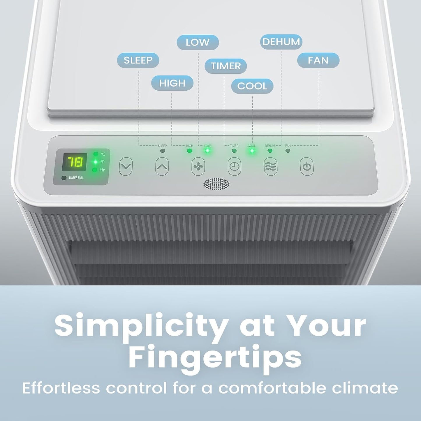 Portable Air Conditioner, 10000 BTU  with Remote Control, 24H Timer, Window Kit, Dehumidifier for Room Up to 350 Sq.Ft