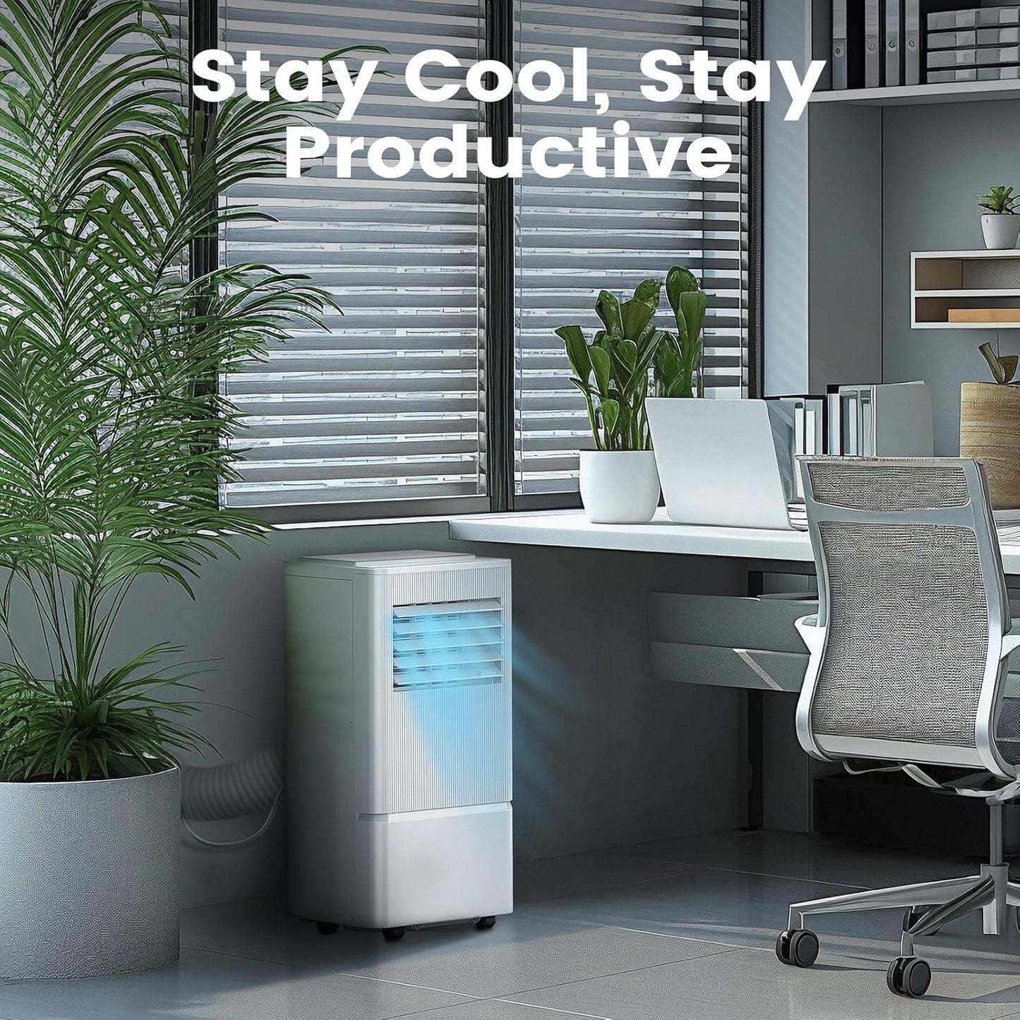 Portable Air Conditioner, 10000 BTU  with Remote Control, 24H Timer, Window Kit, Dehumidifier for Room Up to 350 Sq.Ft