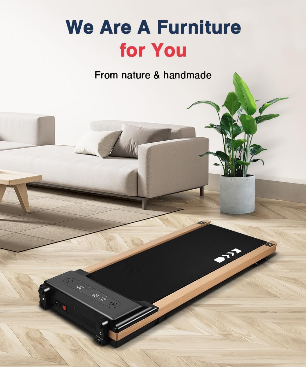 Walking Pad with Incline, 265 Lbs Capacity, Installation-Free, Remote Control, LED Display for Home Gym, Grain