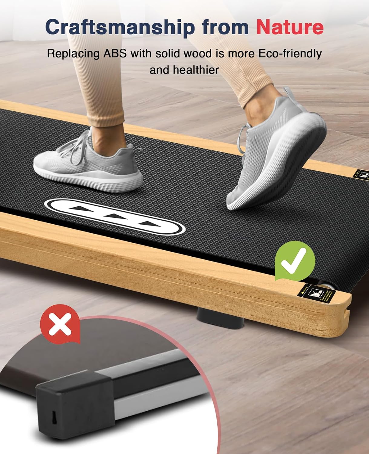 Walking Pad with Incline, 265 Lbs Capacity, Installation-Free, Remote Control, LED Display for Home Gym, Grain