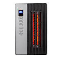 Electric Radiant Space Heater, 1500W Infrared Heater with 3 Modes, Energy Saving, Timer Setting, Remote Control, Tip-Over & Overheat Protection for Indoor use,Black