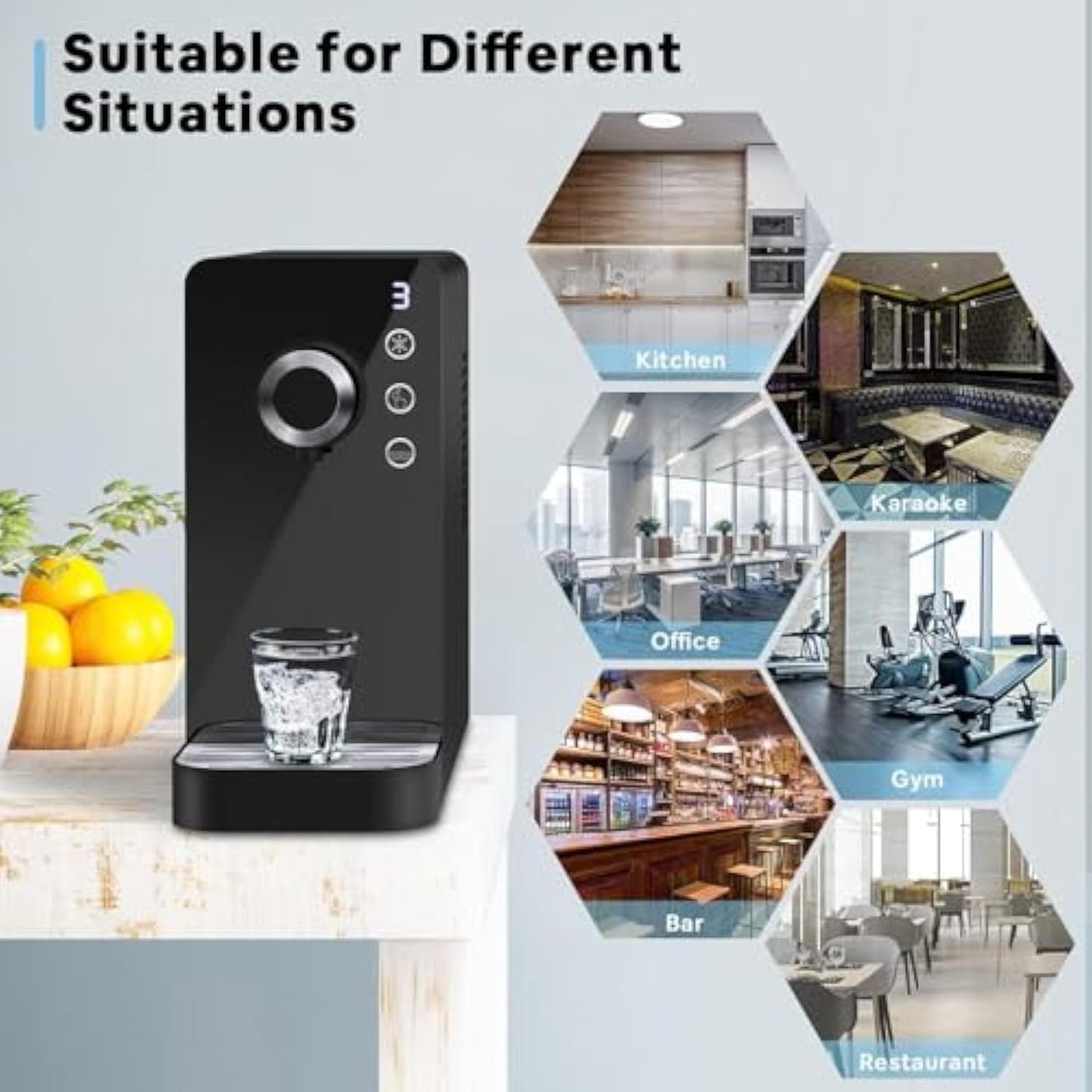 Ecotronic Sparkling Water Maker, Electric Soda Maker, 3-Mode Water Dispenser, 6.7 L Soda Maker Kit for Personal & Commercial Use